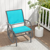 Outdoor Single Swing Glider Rocking Chair with Armrest-Turquoise - Gallery View 1 of 9