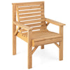 Outdoor solid fir wood chair with inclined backrest, sturdy design, suitable for patio or garden use, 330 lbs capacity.