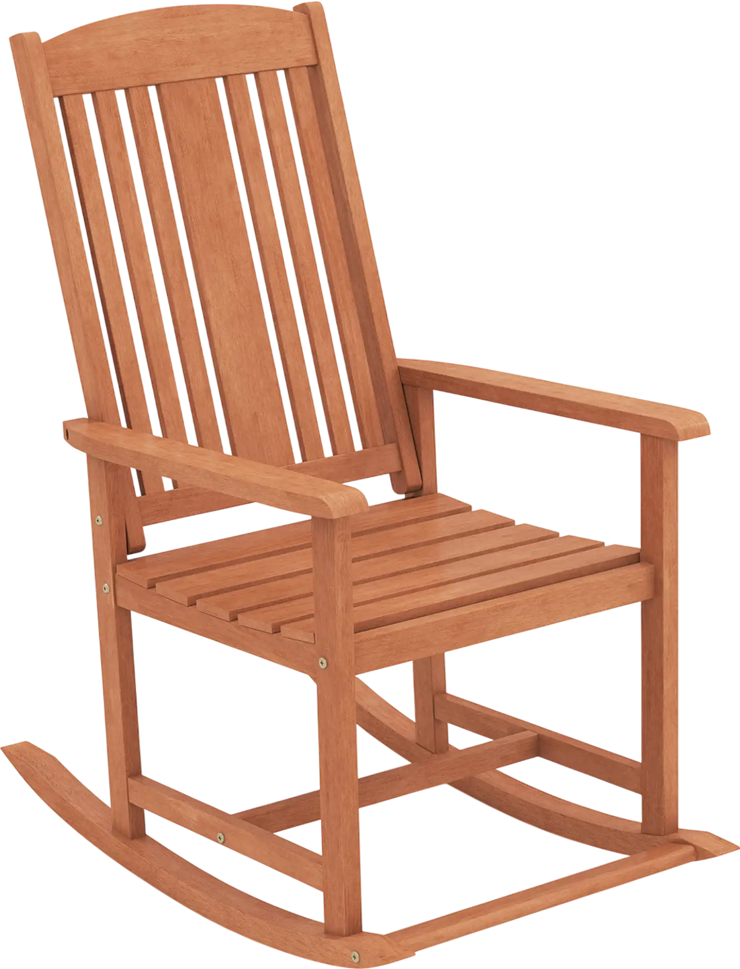 Costway Outdoor Solid Wood High Back Rocking Chair 457812936 New