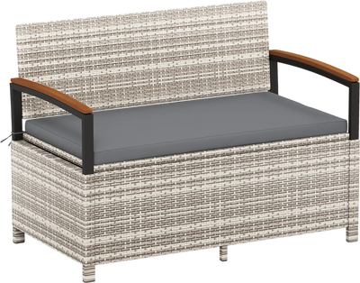 Costway Outdoor Storage Bench Deck Box Patio Furniture Cushion 324659871 New
