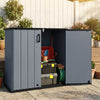 Outdoor 23.5 Cu.ft All-Weather Storage Box with Floor Lockable Door-Gray - Gallery View 1 of 11