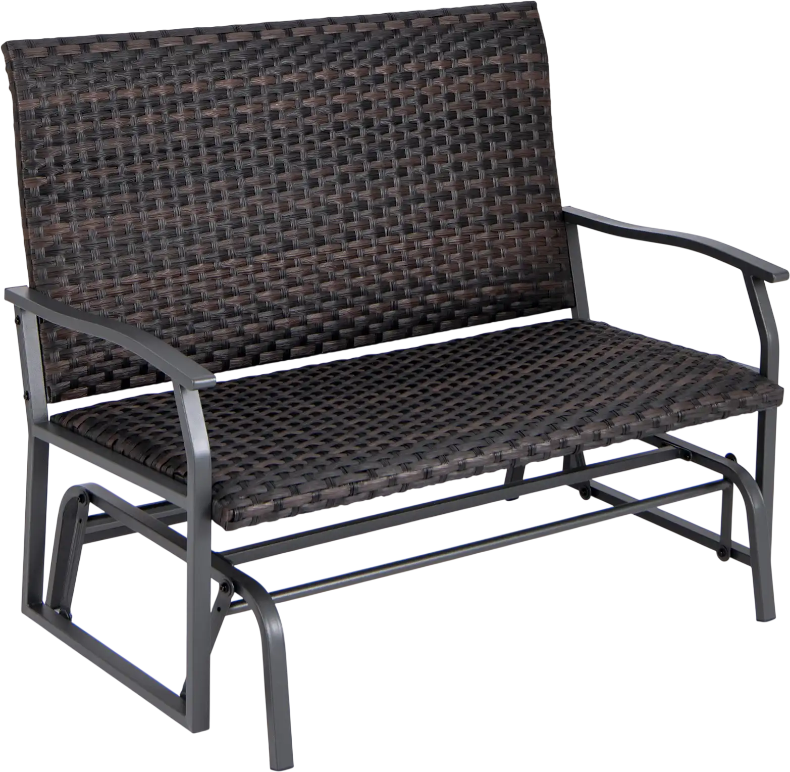 Costway Outdoor 2-Person Swing Glider Bench Quick Dry Foam Seat 93126574 New