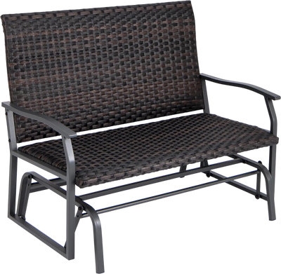 Costway Outdoor 2-Person Swing Glider Bench Quick Dry Foam Seat 93126574 New