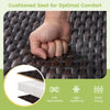 Cushioned seat detail of the All Weather Outdoor 2-Person Swing Glider Bench with quick-dry foam for enhanced comfort.
