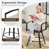 Outdoor swivel bar stool set featuring ergonomic design, cushioned seat, and curved armrests for ultimate comfort.