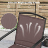 Breathable coffee seat fabric of outdoor swivel chair, showcasing quick-drying and sun-protective features for comfort.