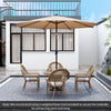 10 Feet Patio Umbrella with 112 Solar Lights and Crank Handle-Beige - Gallery View 1 of 11