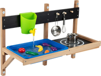 Outdoor Wall Mounted Mud Kitchen for Kids Ages 3+