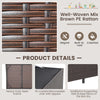 Outdoor wicker storage box in brown PE rattan with zippered liner, featuring a sturdy steel frame for patio use.