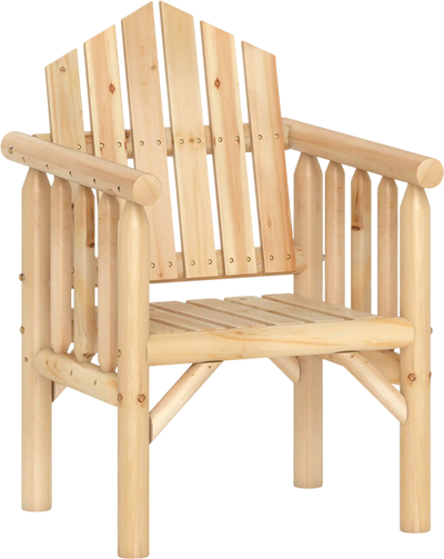 Costway Outdoor Wood Armchair Patio Dining Chair with Armrests 46834748 New