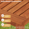 Close-up of the solid wood construction of a backless outdoor bench, showcasing its slatted seat and splinter-free.