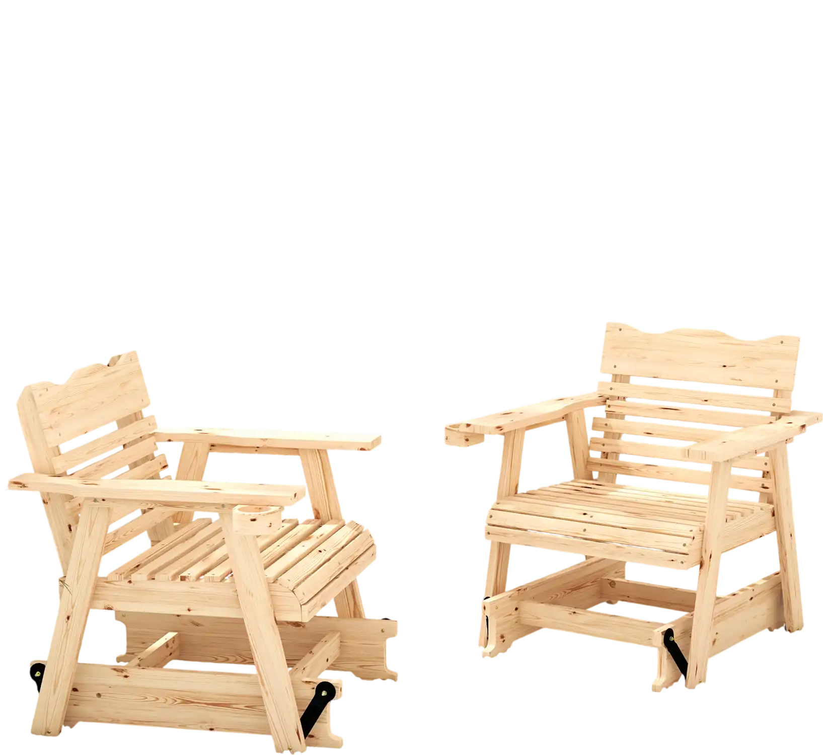 Costway Outdoor Wood Rocking Chair High Back Widened Armrests 91348726 New