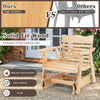 Outdoor wood rocking chair showcasing beautiful fir wood texture and sturdy construction for lasting comfort and style.