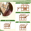 Adjustable backrest of outdoor wooden daybed with removable cushions, featuring acacia wood frame for durability.
