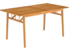 Outdoor Wooden Dining Table with Umbrella Hole and Stable Base