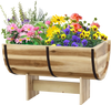 Outdoor Wooden Planter with Legs for Flower Herb Vegetable Fruit