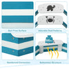 Outdoor solid wood sandbox featuring 4 animal pattern seats, smooth surface, and bottomless design for drainage.