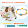 Outdoor solid wood sandbox with 6 built-in fan-shaped seats for kids aged 3+, perfect for safe play and interaction.