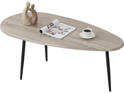 Costway Mid Century Oval Coffee Table Sturdy Metal Center Table 57620960 New