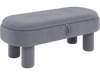 Oval storage ottoman bench with soft velvet fabric, roomy hidden storage, and a sleek design for versatile home use.