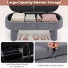Oval storage ottoman bench with soft velvet fabric and 12-gallon capacity, perfect for blankets and pillows in any room.