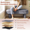 Stylish oval storage ottoman bench featuring soft velvet upholstery, elastic sponge filling, and robust plywood construction.
