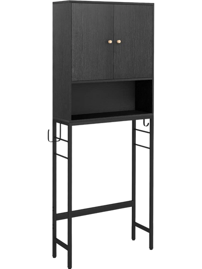 Costway Over Toilet Storage Cabinet 2-Door Adjustable Shelf 31489256 New