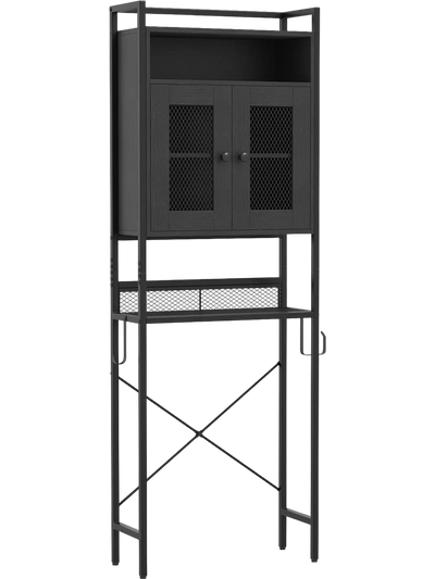 Costway Over-The-Toilet Storage Cabinet Freestanding 2-Door 53849267 New