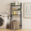 3-Tier Over The Toilet Storage Shelf with Adjustable Bottom Bar-Black - Gallery View 1 of 11