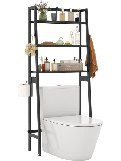 Costway 3-Tier Over Toilet Storage Shelf Adjustable Bottom Bar 79216534 New