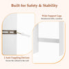 Over Toilet Space Saver with anti-toppling devices and wide support legs for enhanced stability and safety in small.
