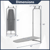 Over the door ironing board in gray, featuring a space-saving design and dimensions of 50" height and 42" length for.