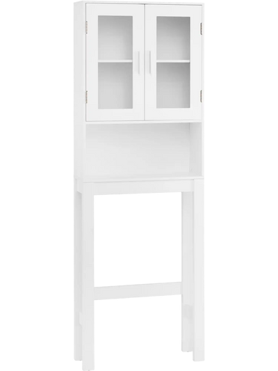 Costway Over Toilet Bathroom Storage Cabinet Adjustable Shelf 93642158 New