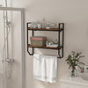 Over the Toilet Shelf Wall Mounted with Metal Frame for Bathroom - Gallery View 1 of 10
