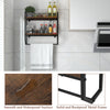 Over the toilet shelf with two open storage shelves and a round metal towel bar, featuring a rustproof metal frame.