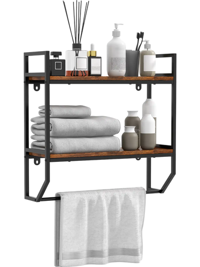 Costway Over the Toilet Wall Mounted Bathroom Shelf Metal Frame 97483001 New
