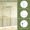 3-tier over the toilet storage rack in white with towel holder, sturdy metal frame, and adjustable bottom bar for small.