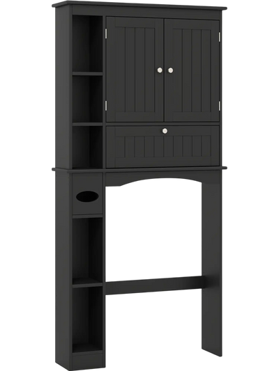 Costway Over Toilet Storage Cabinet Adjustable Shelf Bottom Bar 489517362 New