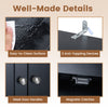 Close-up of the Over the Toilet Storage Cabinet features, including sleek door handles and easy-to-clean surface.