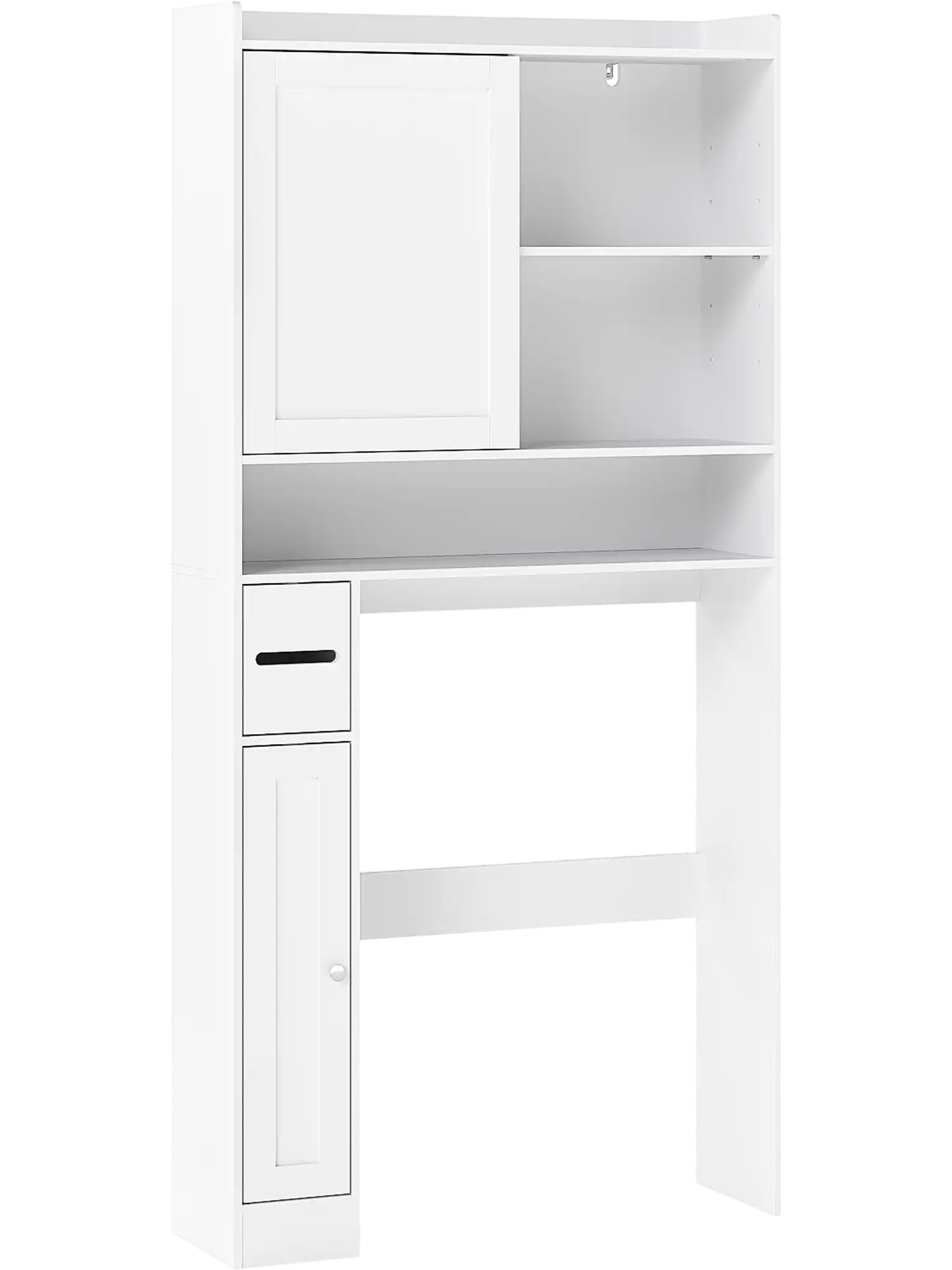 Costway Over-the-Toilet Storage Cabinet Standing Toilet Rack Sliding Door 537948216 New