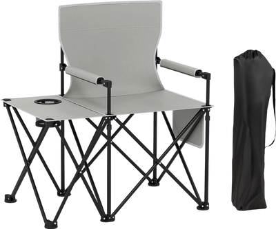 Costway Oversized Camping Chair Side Table 2 Storage Pockets 97435750 New