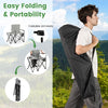 Oversized camping chair in gray with side table, cup holder, and storage pockets, ideal for outdoor adventures.
