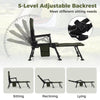 Oversized foldable fishing chair in green with 5-level adjustable backrest, detachable footrest, and padded seat for.