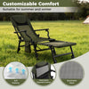 Oversized foldable fishing chair in green with adjustable backrest, detachable footrest, and breathable mesh for.