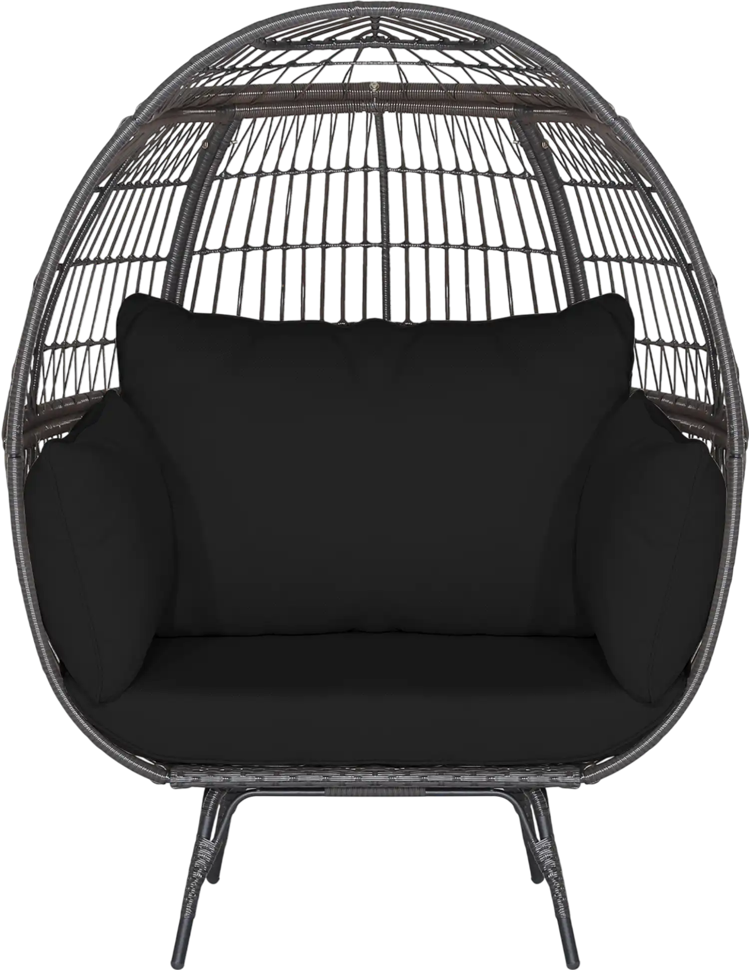 Costway Oversized Patio Rattan Egg Lounge Chair with Cushions Indoor Outdoor 29158306 New