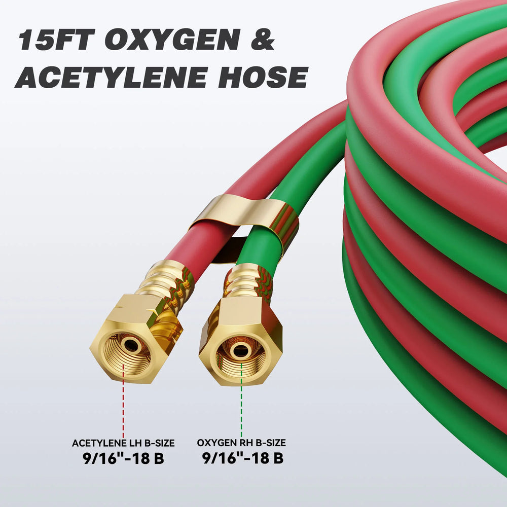 Arccaptain Oxy Acetylene Cutting Torch Medium Duty Kit with Hose AR-CT120Pro New