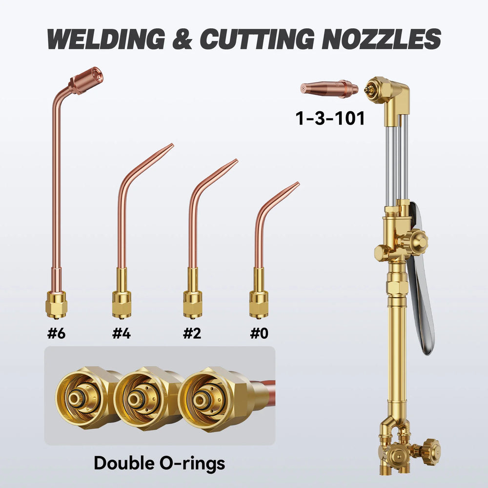 Arccaptain Oxy Acetylene Cutting Torch Medium Duty Kit with Hose AR-CT120Pro New