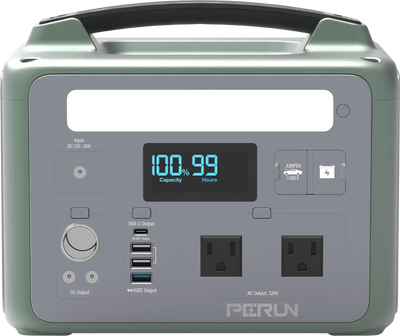 Perun by Yard Force PB-20 600W/1200W Power Station Pure Sine Wave Solar Generator New