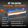 48" Manual Pan and Box Brake - 16 Gauge Mild Steel Capacity, 135° Bending Angle, 16 Precision Fingers, Durable Construction for Accurate Bends"