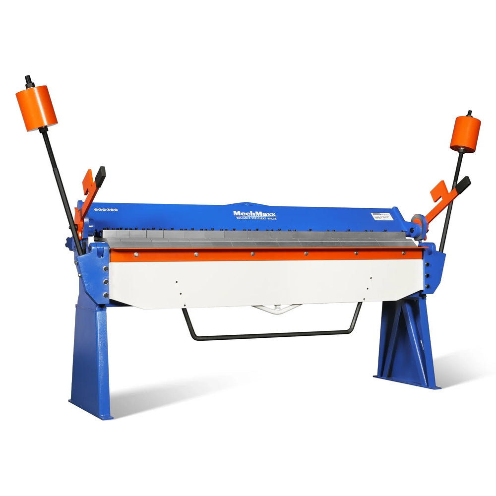80-inch Manual Sheet Metal Brake - 12 Gauge Bending Capacity, Adjustable Fingers, 6 Ft. Heavy-Duty Steel Construction for Precision Bending PB8012